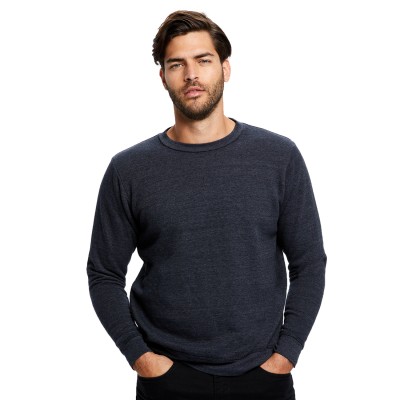 US Blanks US2211G   Unisex Heavyweight Loop Terry Triblend Long-Sleeve Crew