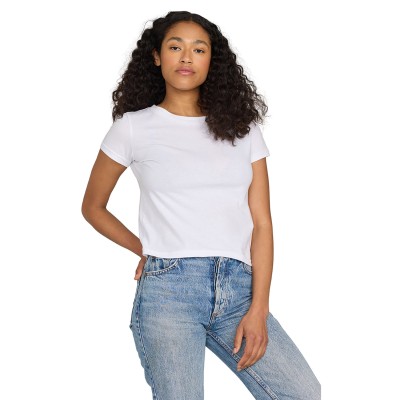 US Blanks US531OR   Ladies' Organic Baby Rib Crop T-Shirt