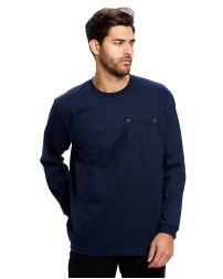 US Blanks US5544   Men's Flame Resistant Long Sleeve Pocket T-Shirt