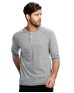 US Blanks US777   Unisex Three-Quarter Sleeve Triblend Raglan Henley