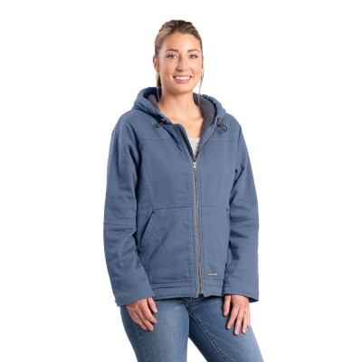 Berne WHJ48   Ladies' Sherpa-Lined Twill Hooded Jacket