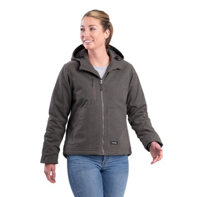 Berne WHJ65   Ladies' Heathered Duck Hooded Jacket