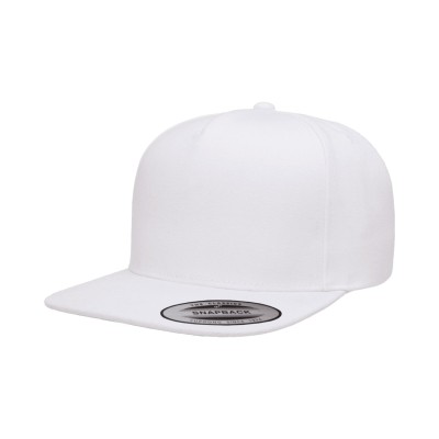 Yupoong YP5089   Adult 5-Panel Structured Flat Visor Classic Snapback Cap