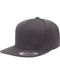 Yupoong YP5089   Adult 5-Panel Structured Flat Visor Classic Snapback Cap