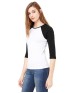 Bella + Canvas B2000   Ladies' Baby Rib 3/4-Sleeve Contrast Raglan T-Shirt