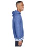 J America JA8701   Adult Peppered Fleece Lapover Hooded Sweatshirt