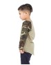 Shaka Wear SHRAGCY   Youth Three-Quarter Sleeve Camo Raglan T-Shirt