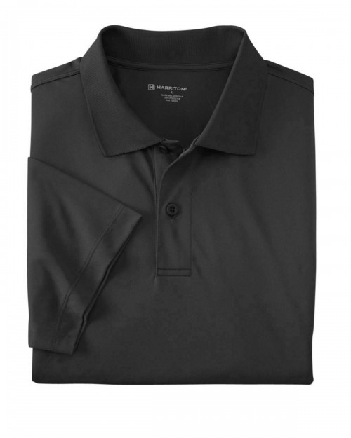 Harriton M354 Men Micro Pique Polo Charcoal S